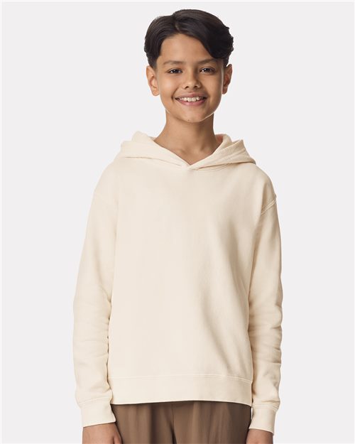 Youth Garment-Dyed Lightweight Fleece Hooded Sweatshirt