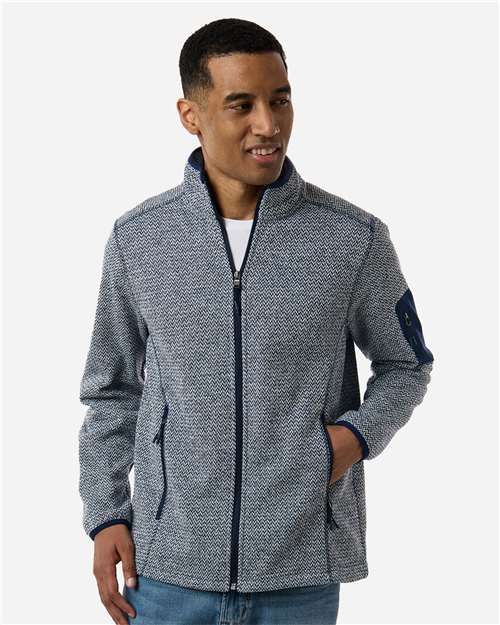 Men's Jasper Jacquard Full-Zip Fleece Jacket