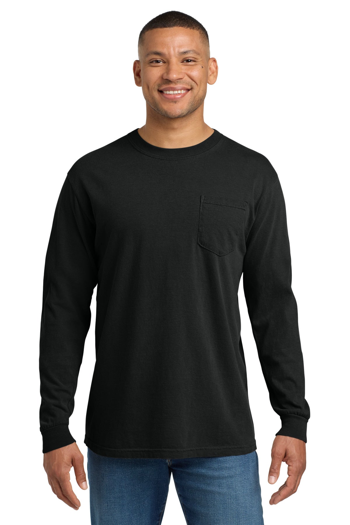 COMFORT COLORS Heavyweight Ring Spun Long Sleeve Pocket Tee