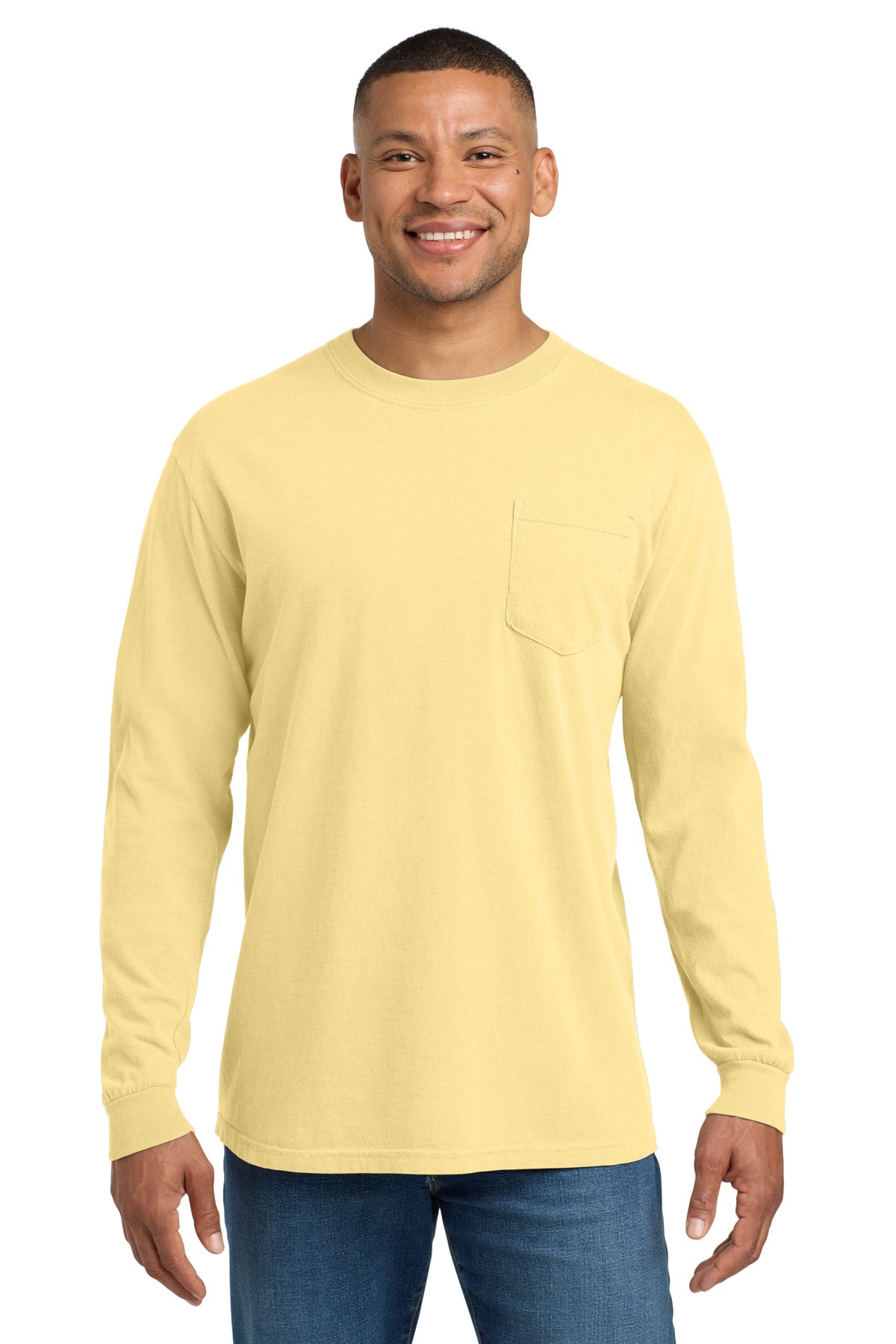 COMFORT COLORS Heavyweight Ring Spun Long Sleeve Pocket Tee