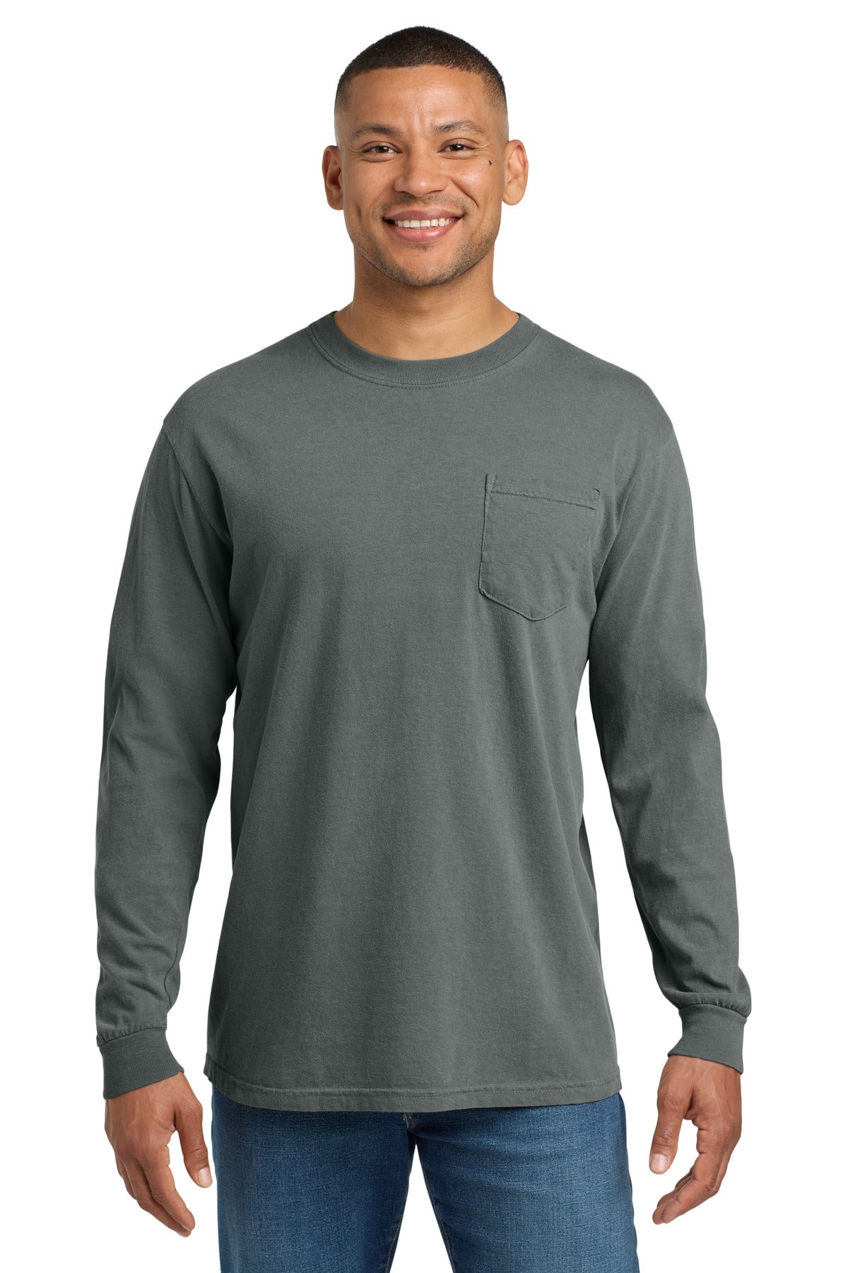 COMFORT COLORS Heavyweight Ring Spun Long Sleeve Pocket Tee