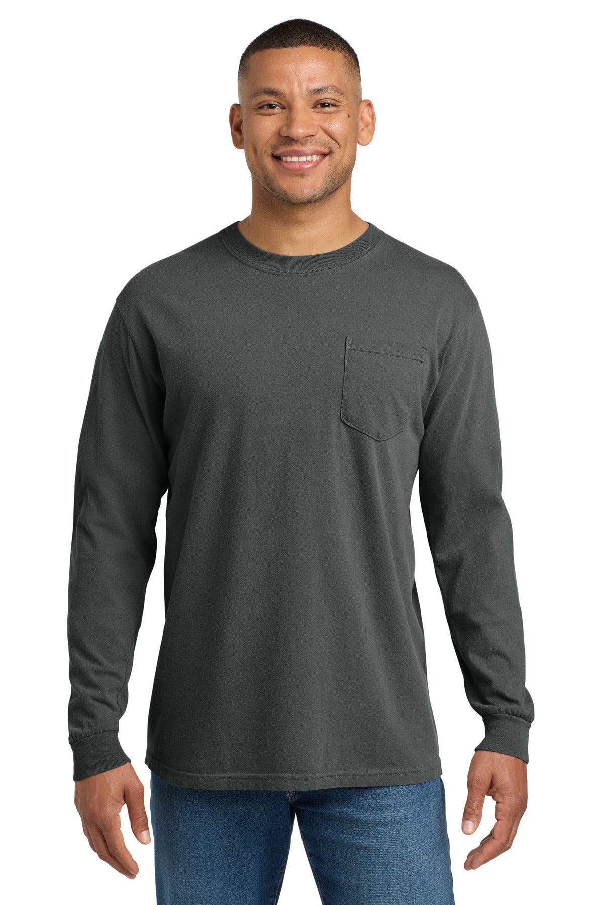 COMFORT COLORS Heavyweight Ring Spun Long Sleeve Pocket Tee