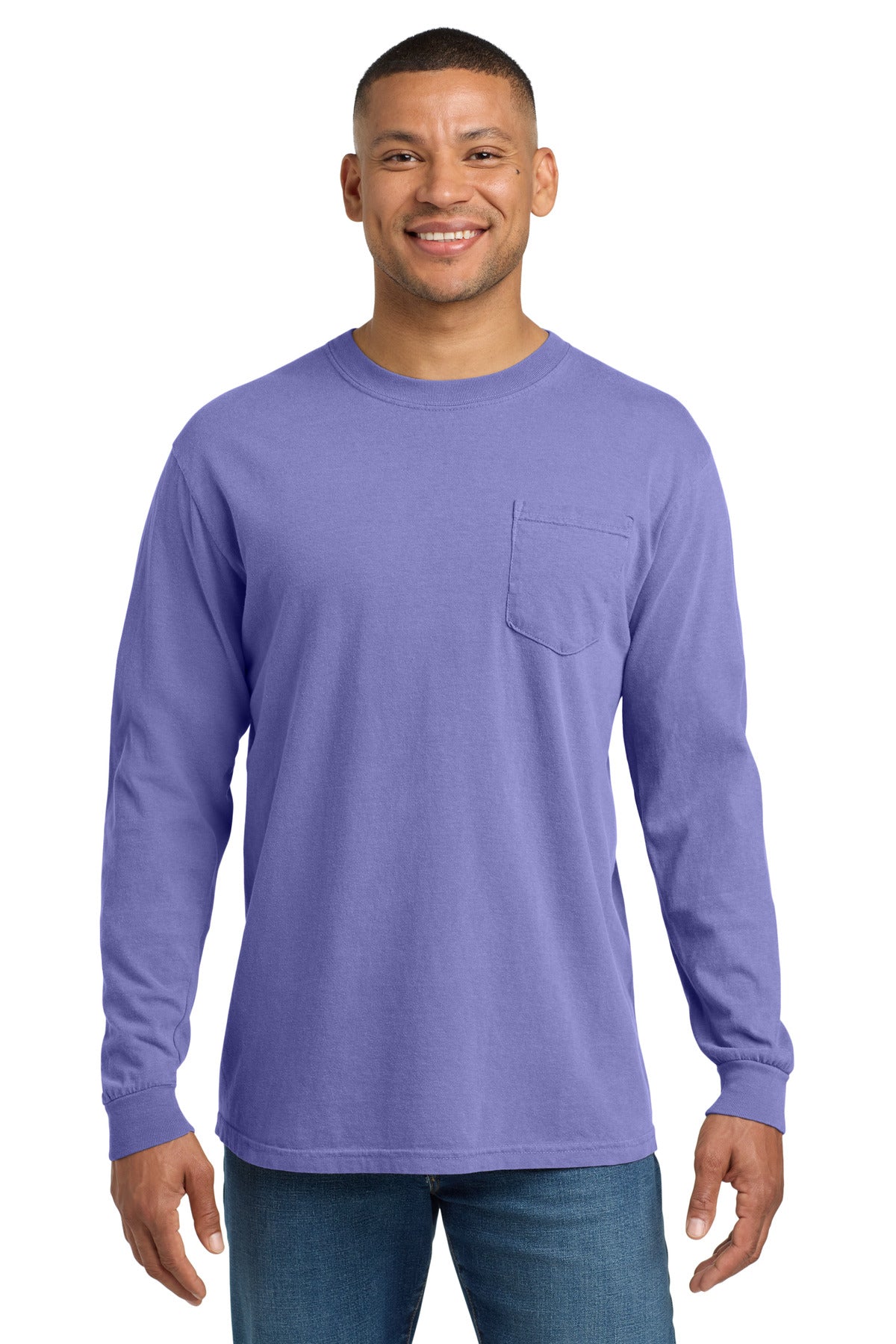 COMFORT COLORS Heavyweight Ring Spun Long Sleeve Pocket Tee