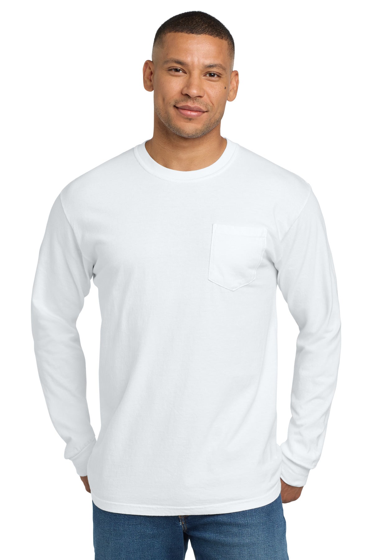 COMFORT COLORS Heavyweight Ring Spun Long Sleeve Pocket Tee