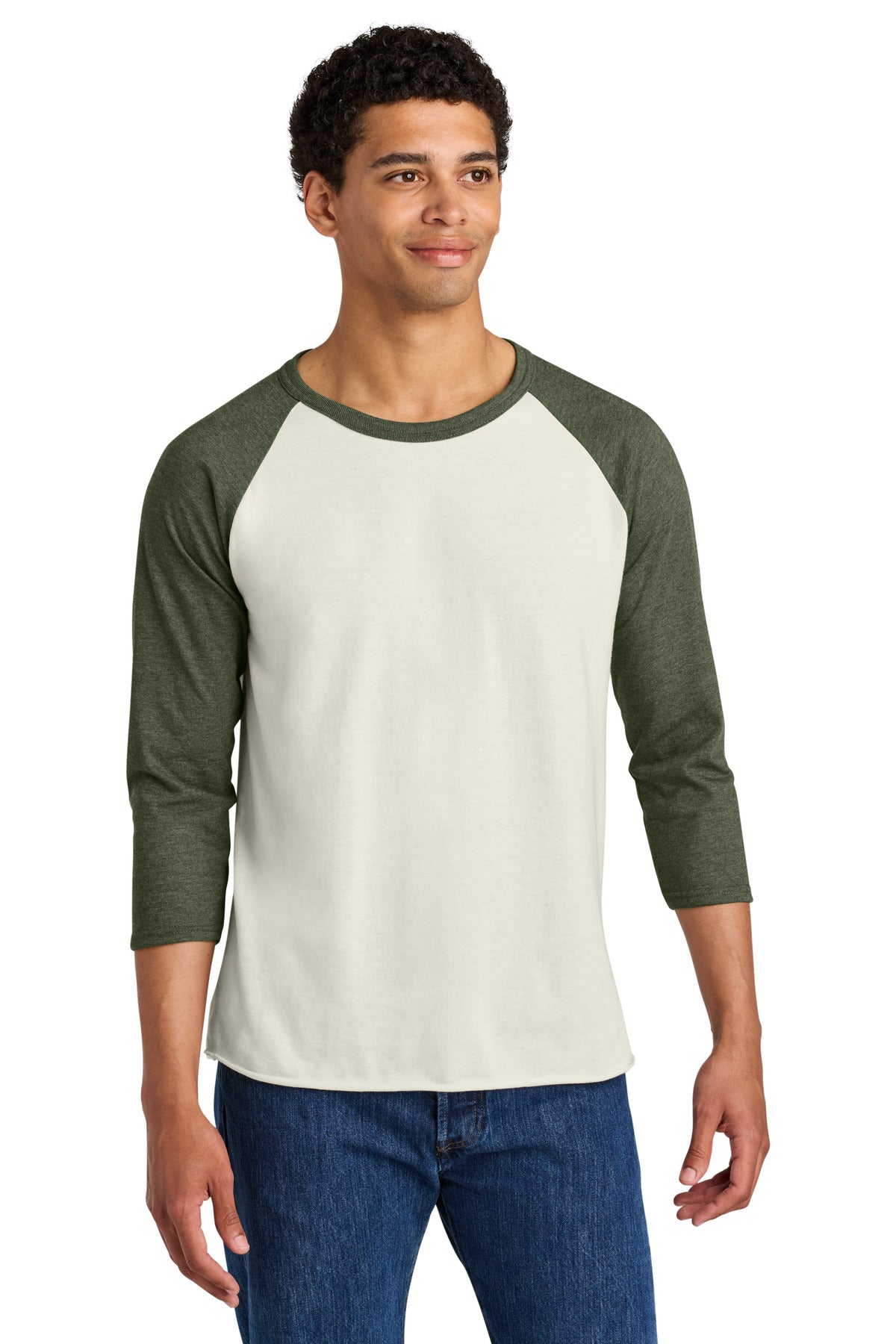 Jerzees Unisex Premium Blend Combed Ring Spun 3/4-Sleeve Raglan