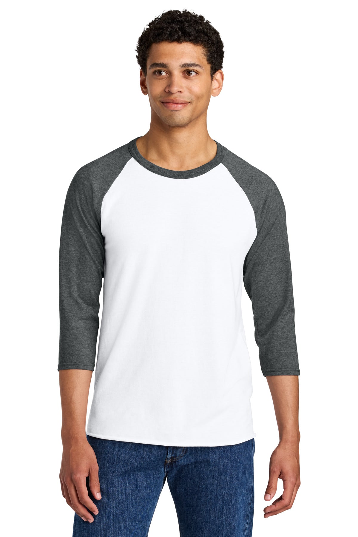 Jerzees Unisex Premium Blend Combed Ring Spun 3/4-Sleeve Raglan