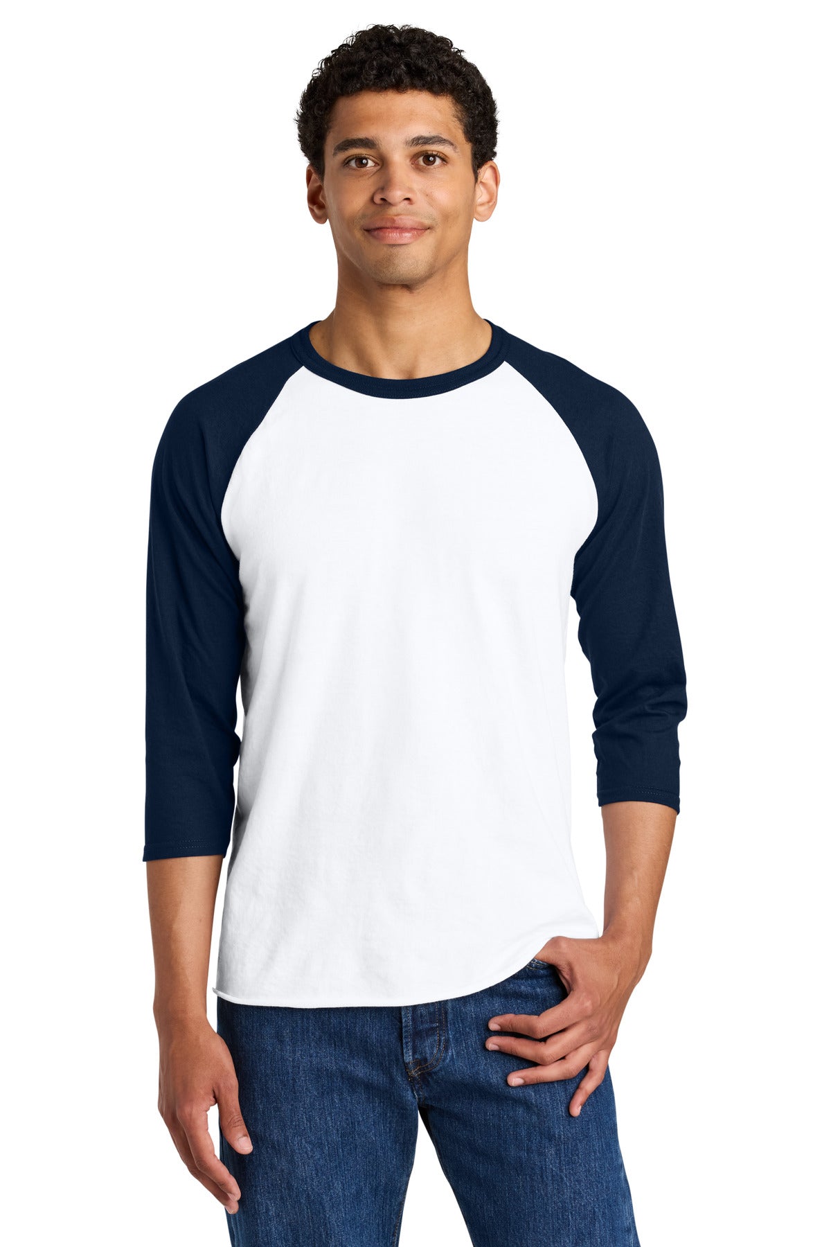 Jerzees Unisex Premium Blend Combed Ring Spun 3/4-Sleeve Raglan