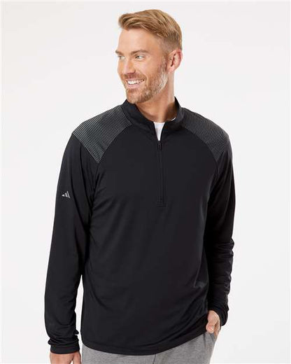 Shoulder Stripe Quarter-Zip Pullover