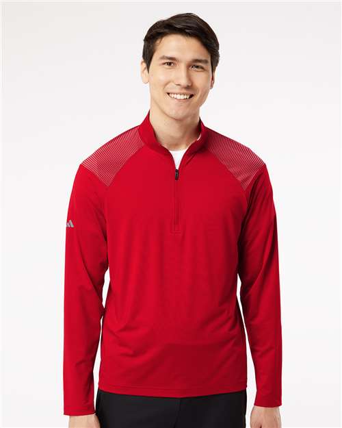 Shoulder Stripe Quarter-Zip Pullover