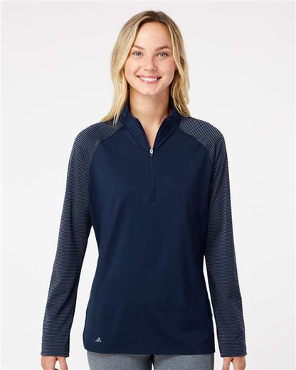 Women's Stripe Block Quarter-Zip Pullover