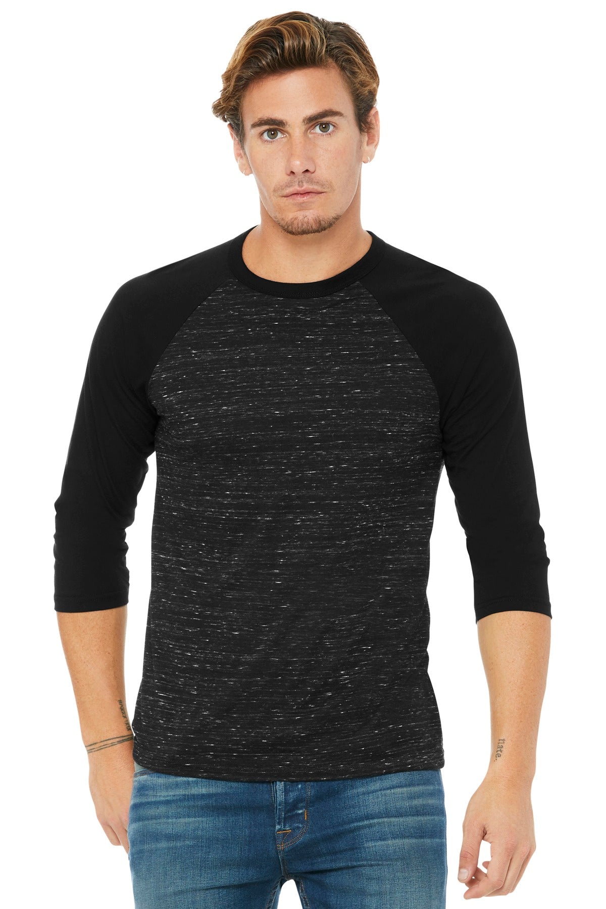 BELLA+CANVAS Unisex 3/4-Sleeve Baseball Tee