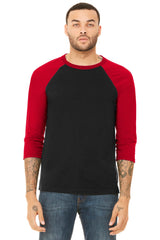 BELLA+CANVAS Unisex 3/4-Sleeve Baseball Tee