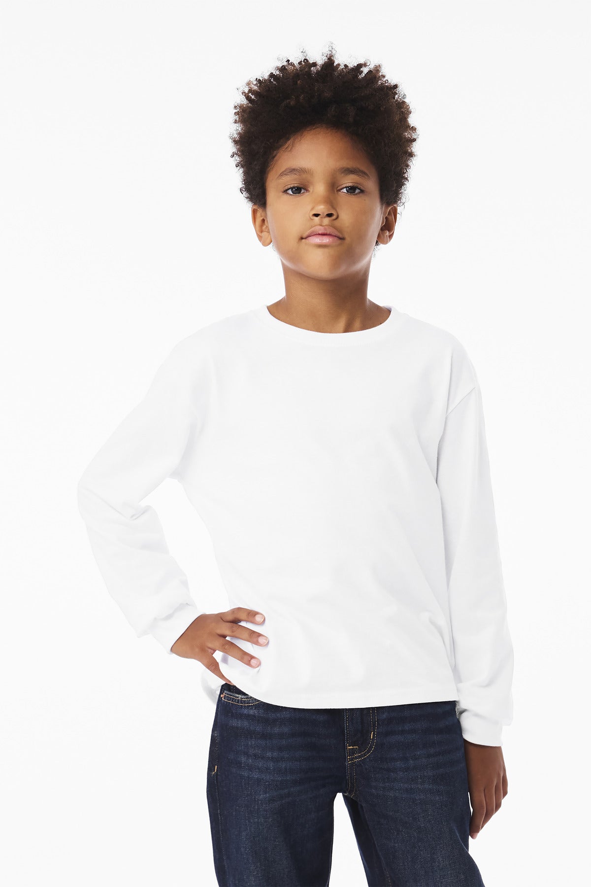 BELLA+CANVAS Youth 6-Ounce Heavyweight Long Sleeve Tee