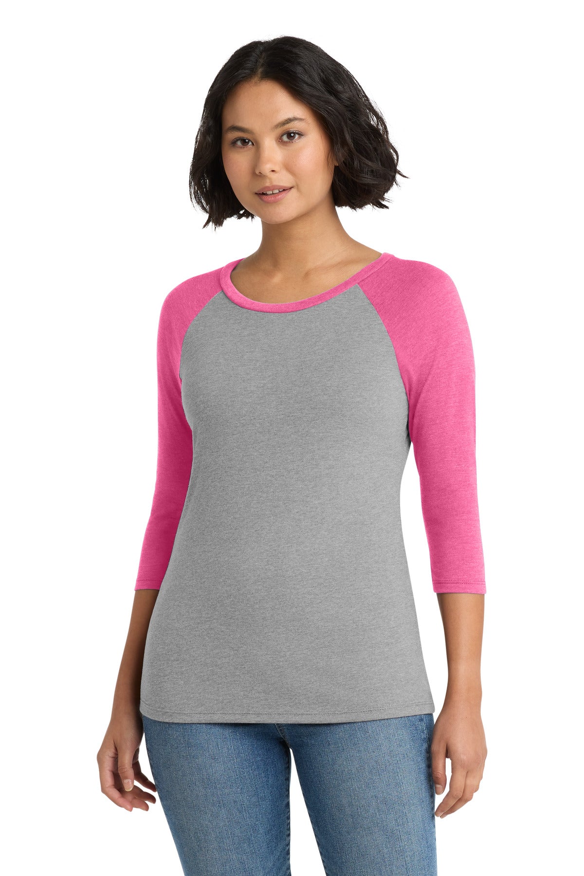 District Women's Perfect Tri 3/4-Sleeve Raglan