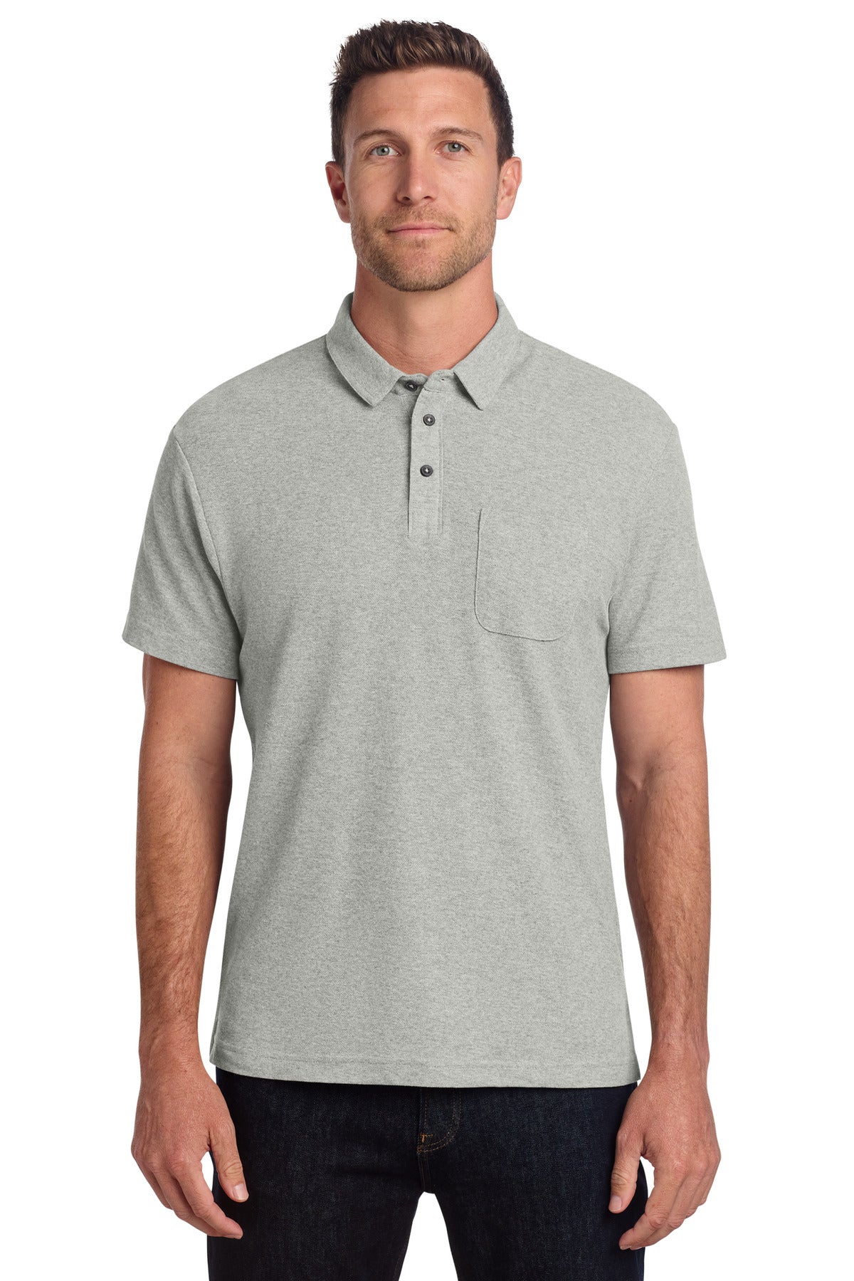 Port Authority C-FREE Cotton Blend Pique Pocket Polo