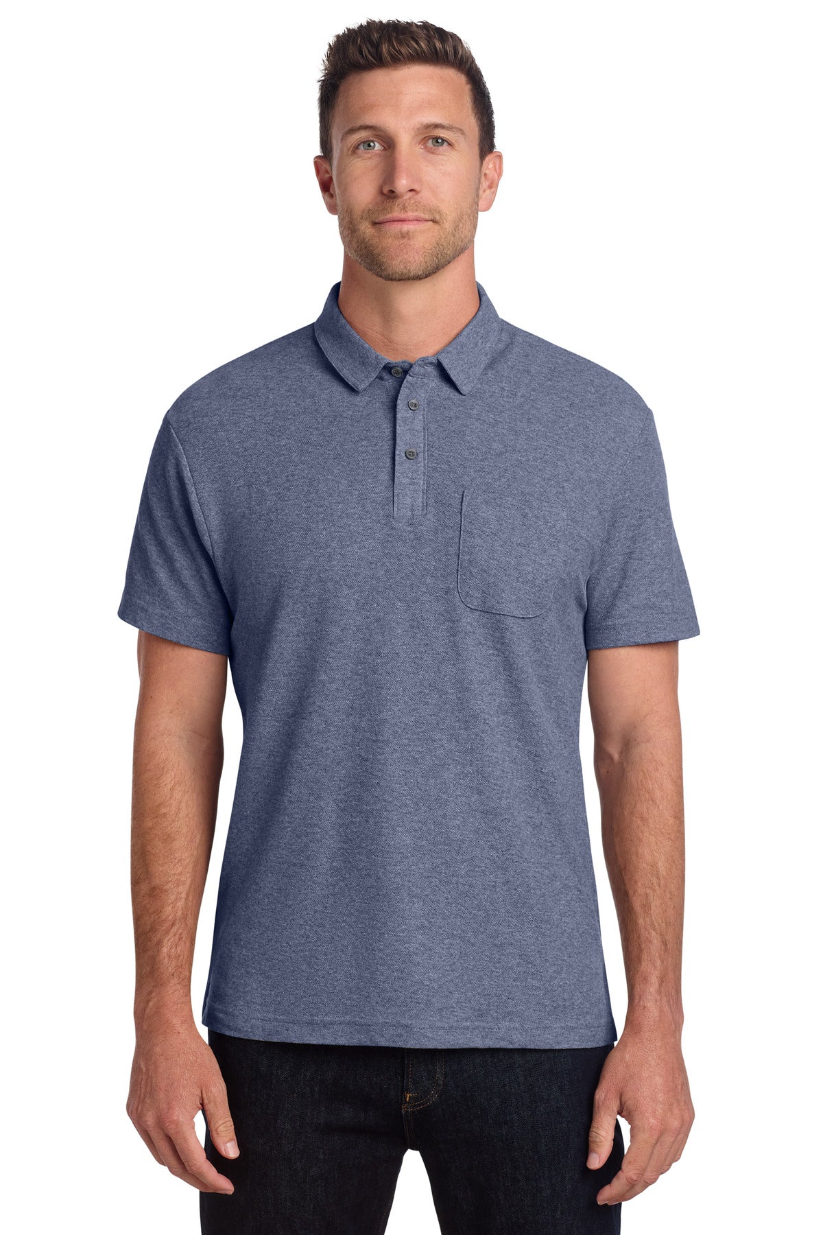 Port Authority C-FREE Cotton Blend Pique Pocket Polo