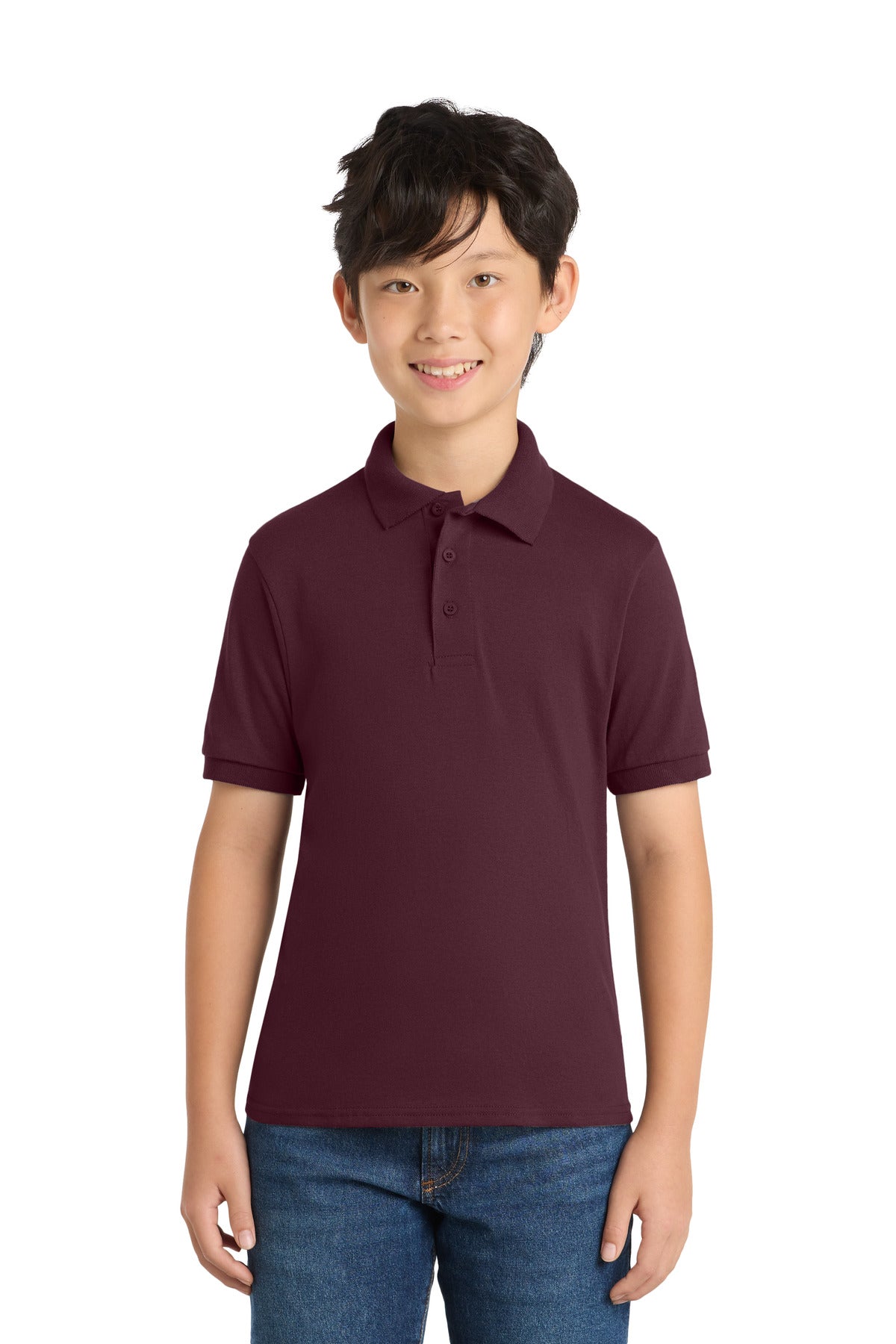 Port & Co Youth Core Blend Jersey Knit Polo