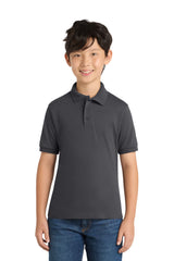 Port & Co Youth Core Blend Jersey Knit Polo
