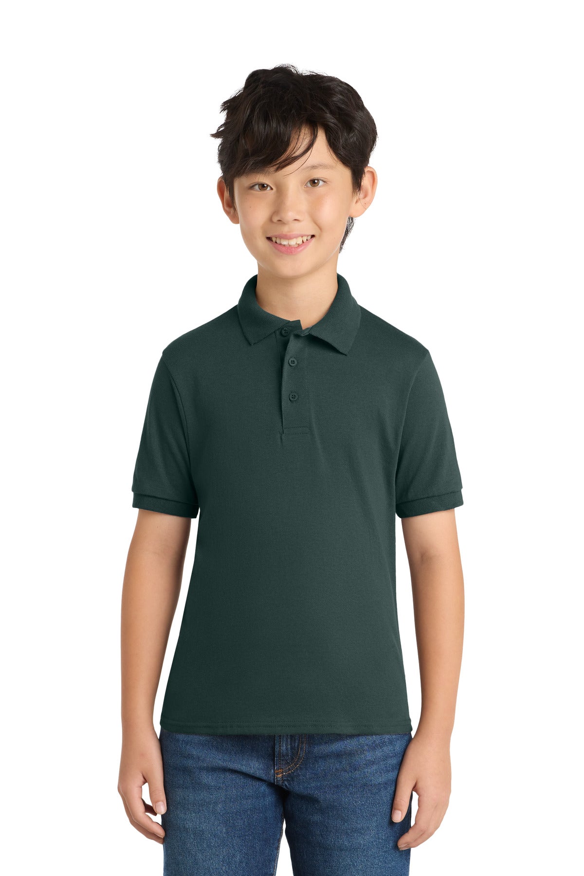 Port & Co Youth Core Blend Jersey Knit Polo
