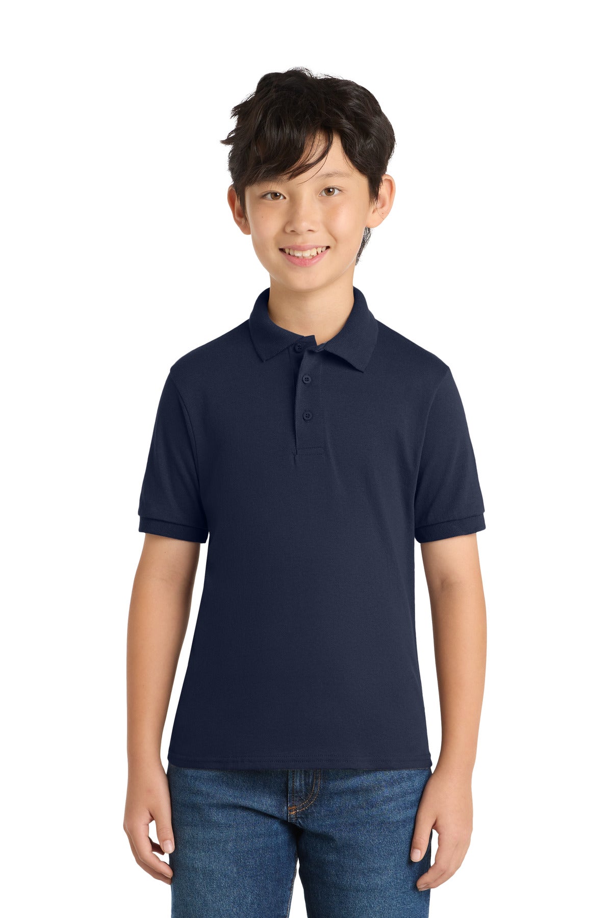 Port & Co Youth Core Blend Jersey Knit Polo