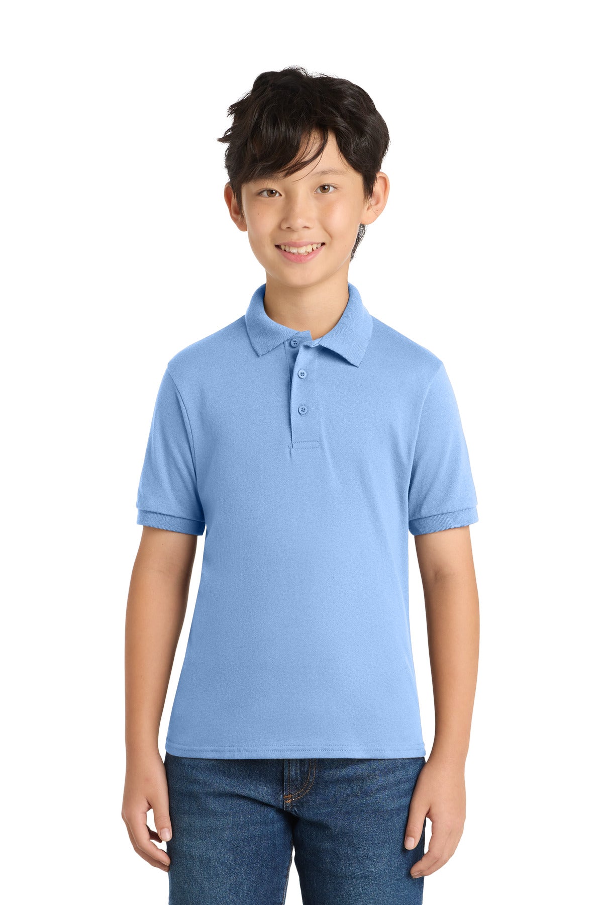 Port & Co Youth Core Blend Jersey Knit Polo