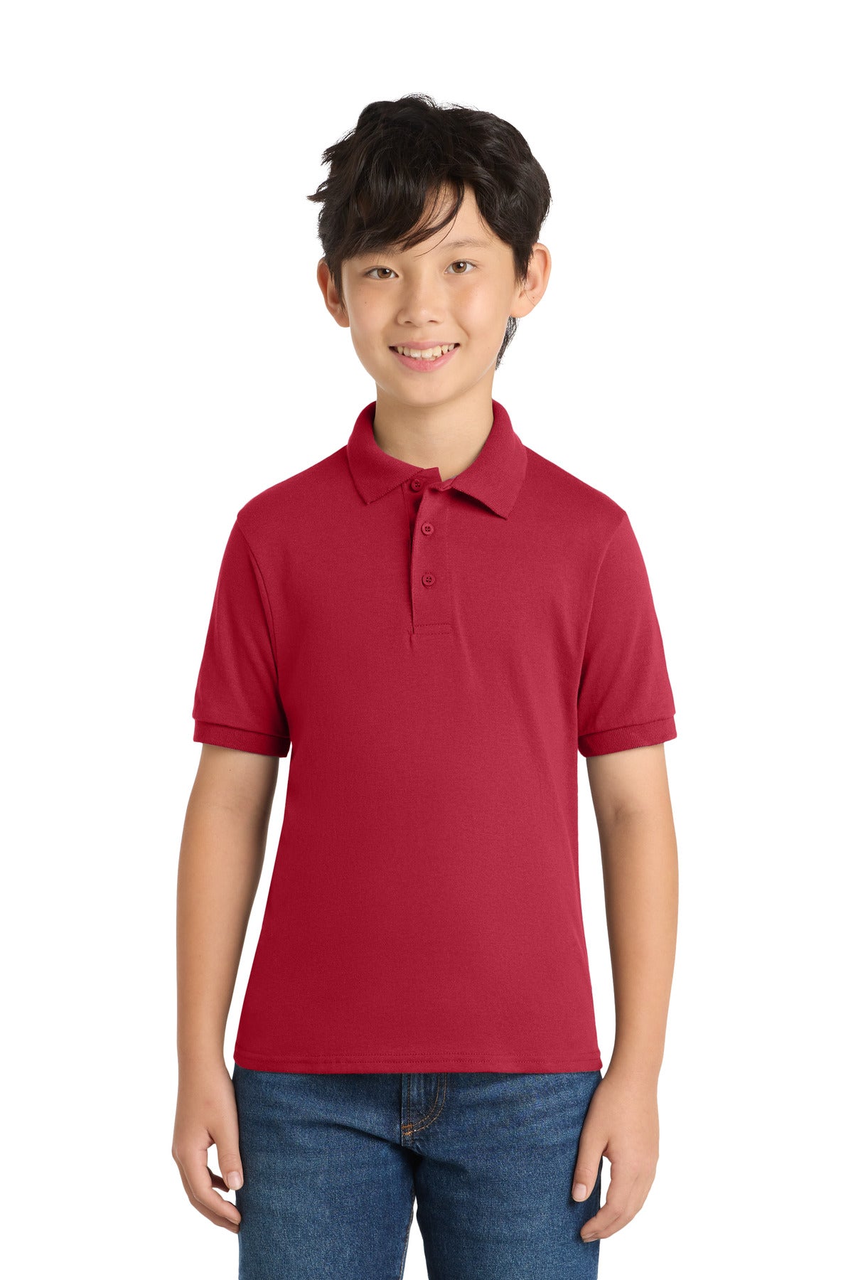 Port & Co Youth Core Blend Jersey Knit Polo