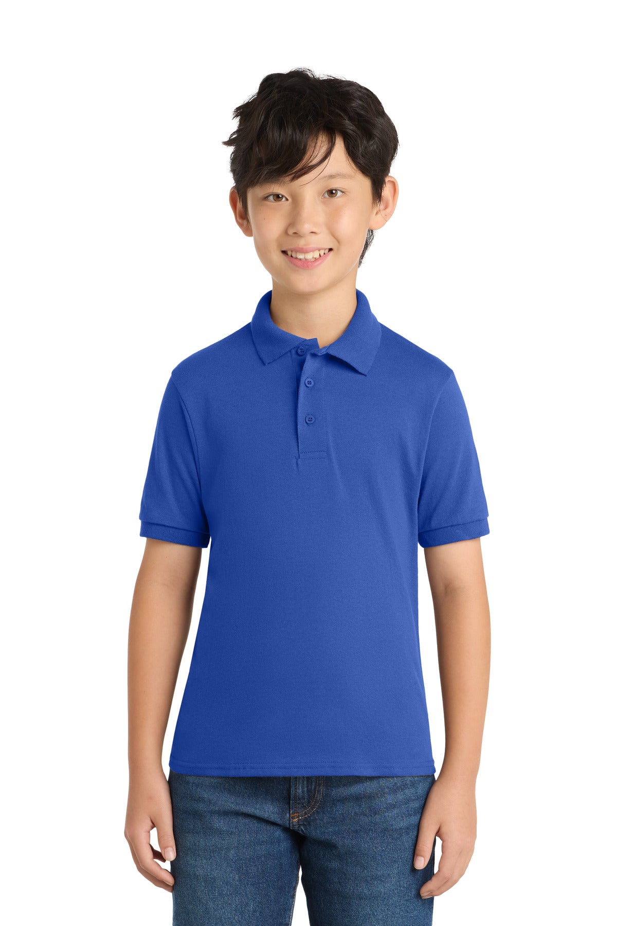 Port & Co Youth Core Blend Jersey Knit Polo