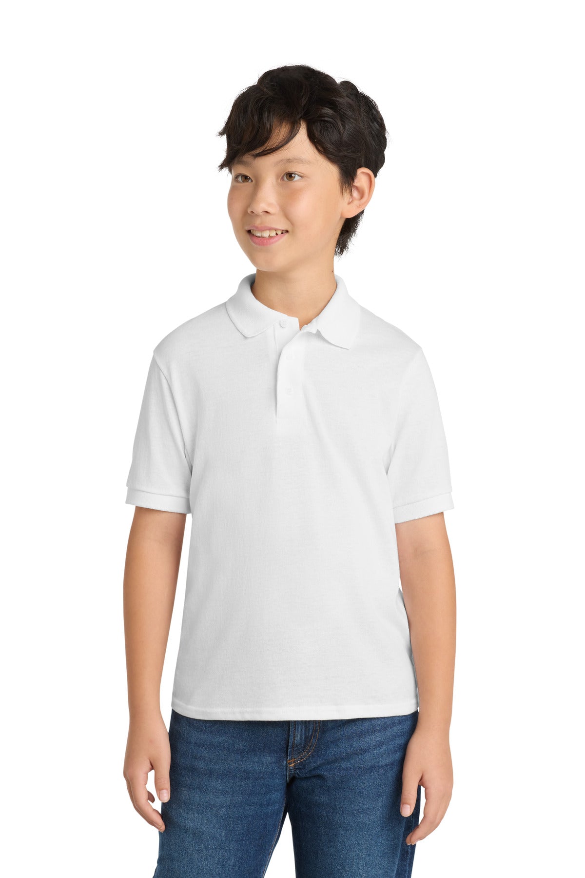 Port & Co Youth Core Blend Jersey Knit Polo