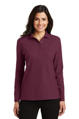 Port Authority Women's Silk Touch Long Sleeve Polo
