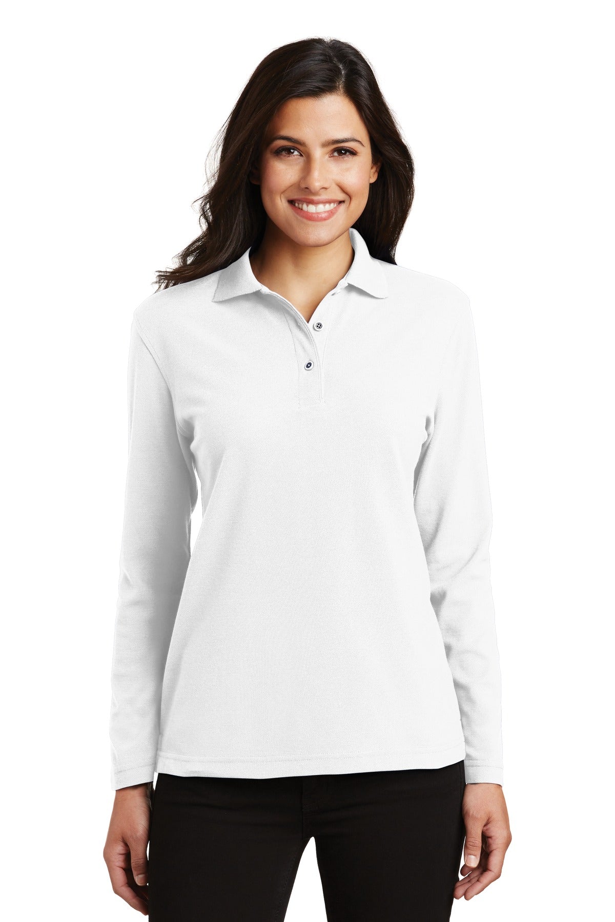 Port Authority Women's Silk Touch Long Sleeve Polo