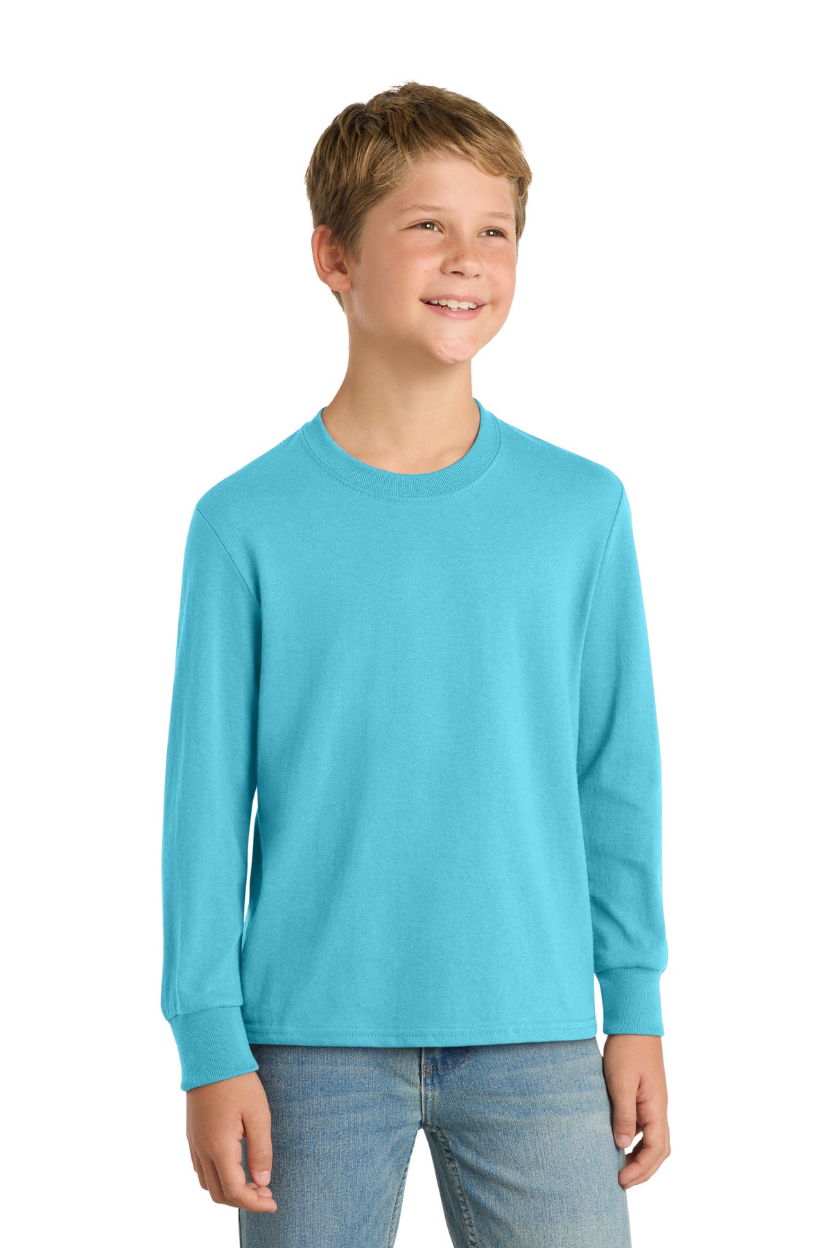 Port & Co Youth Long Sleeve Core Cotton Tee