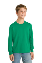 Port & Co Youth Long Sleeve Core Cotton Tee