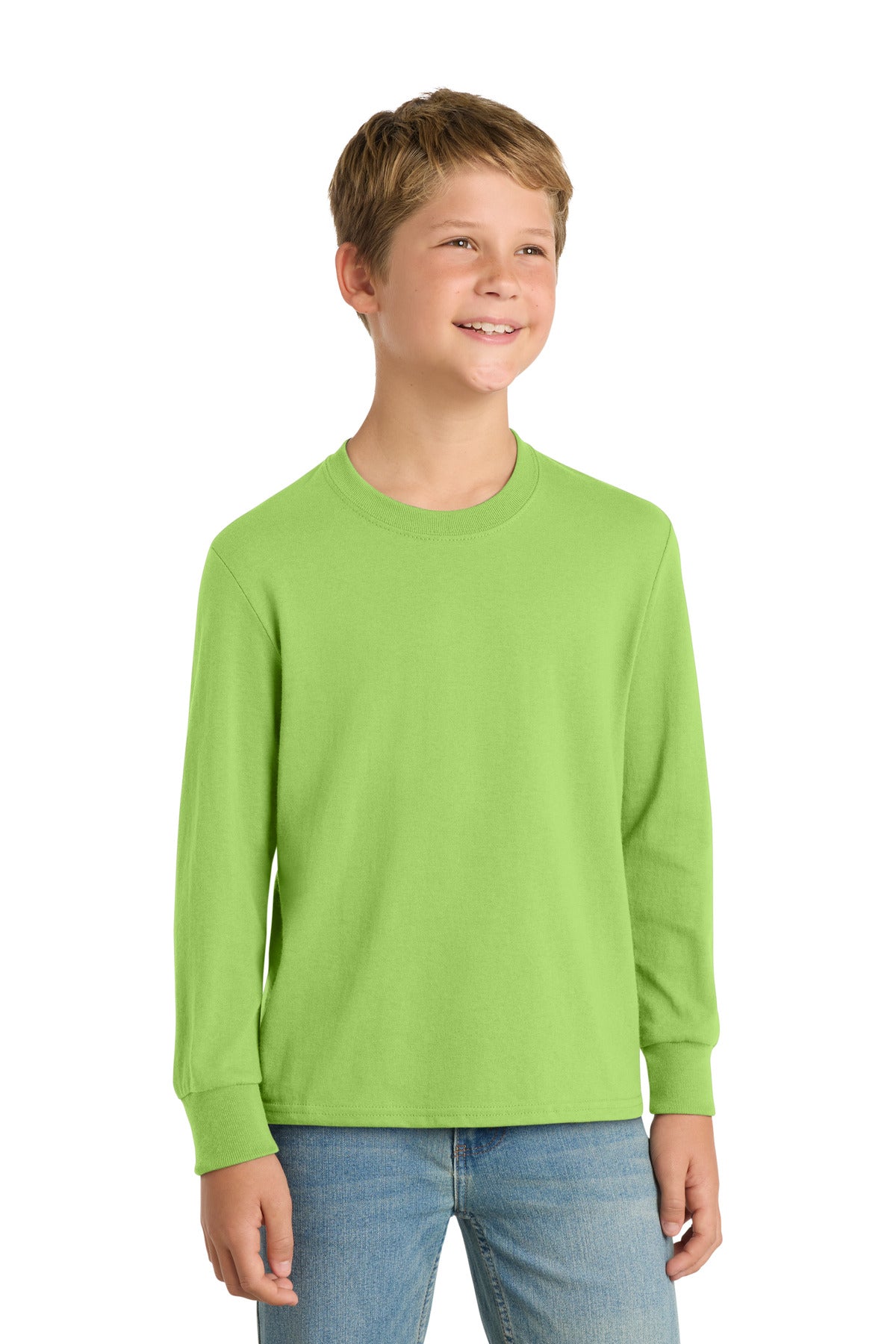 Port & Co Youth Long Sleeve Core Cotton Tee