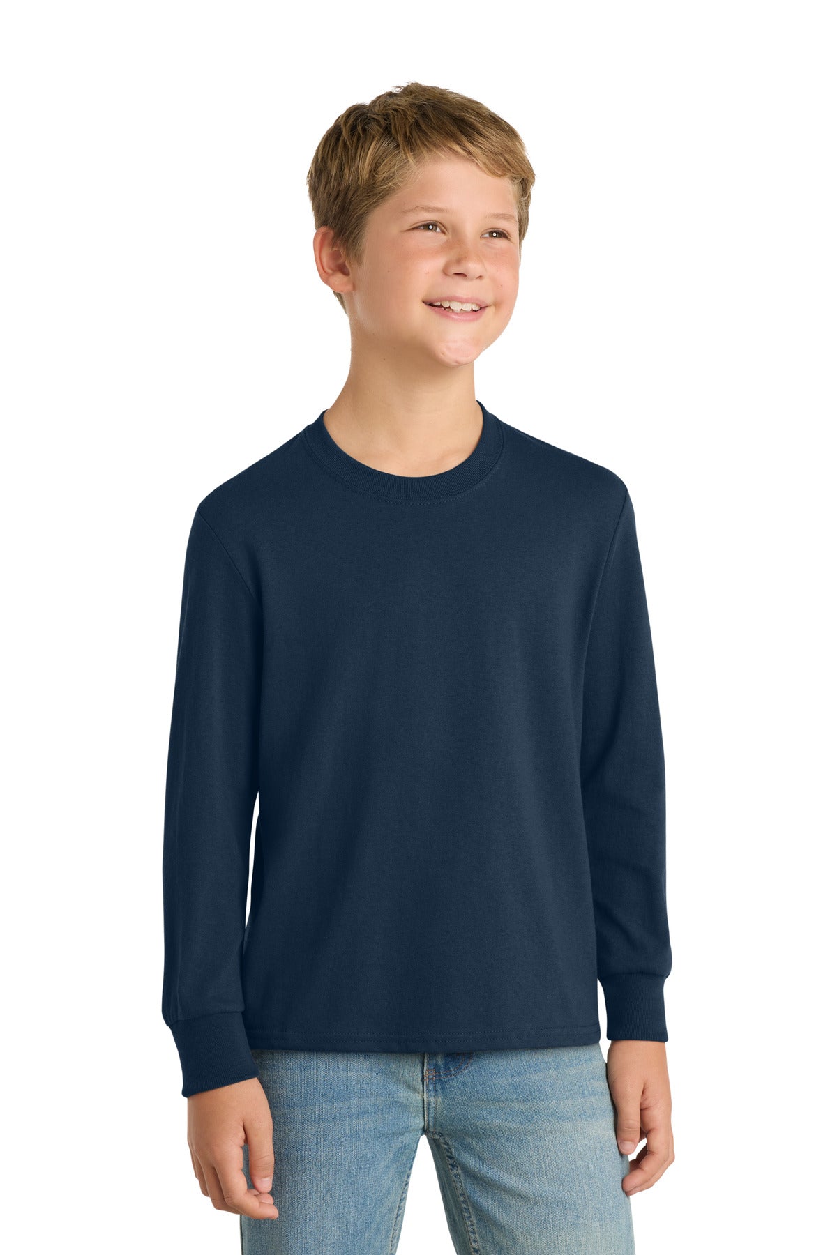 Port & Co Youth Long Sleeve Core Cotton Tee