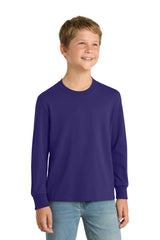 Port & Co Youth Long Sleeve Core Cotton Tee