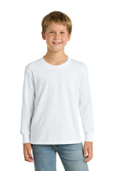 Port & Co Youth Long Sleeve Core Cotton Tee
