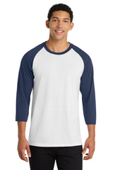 Port & Co Core Blend 3/4-Sleeve Raglan Tee