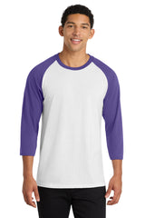 Port & Co Core Blend 3/4-Sleeve Raglan Tee