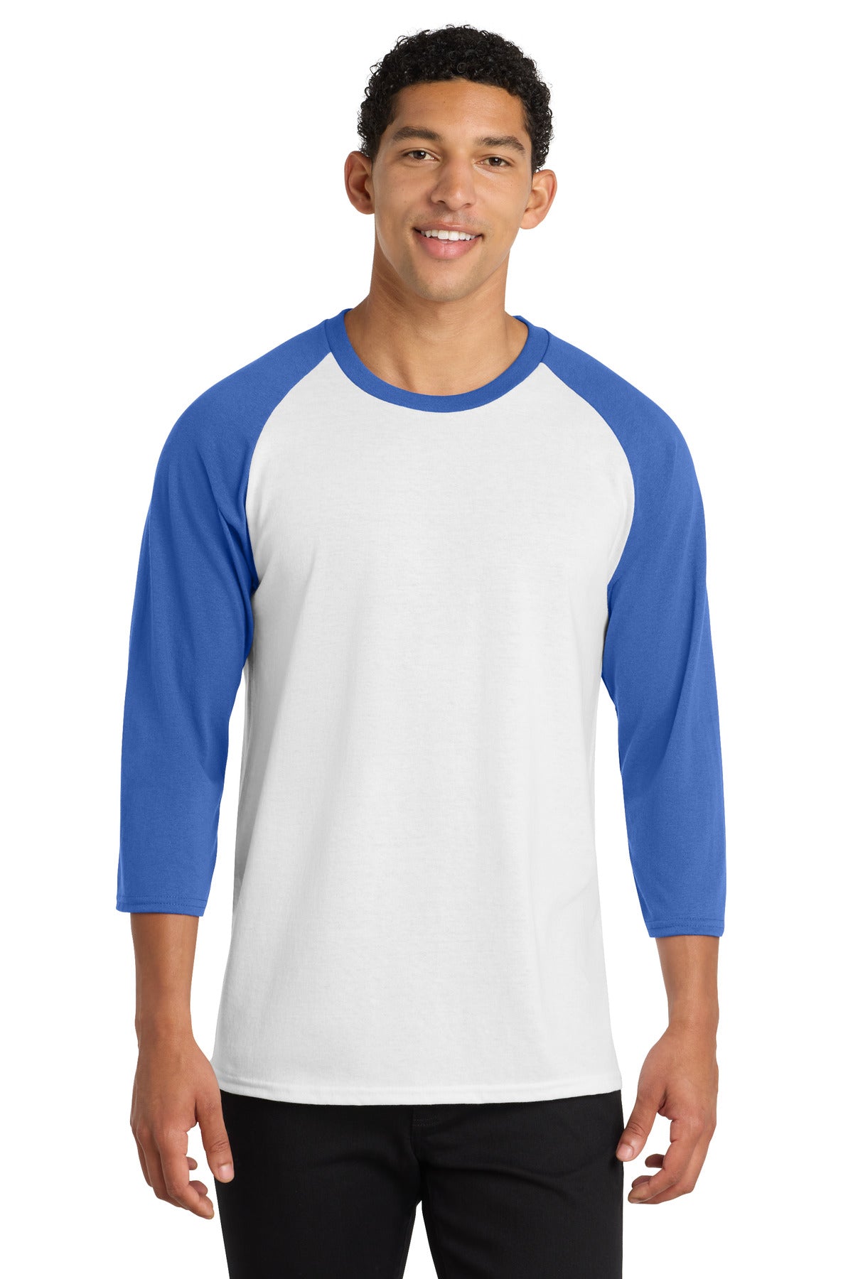 Port & Co Core Blend 3/4-Sleeve Raglan Tee