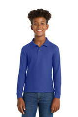 Port Authority Youth Long Sleeve Silk Touch Polo