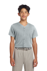 Sport-Tek Youth PosiCharge Tough Mesh Full-Button Jersey