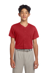 Sport-Tek Youth PosiCharge Tough Mesh Full-Button Jersey
