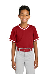 Sport-Tek Youth Tough Mesh V-Neck Baseball Jersey