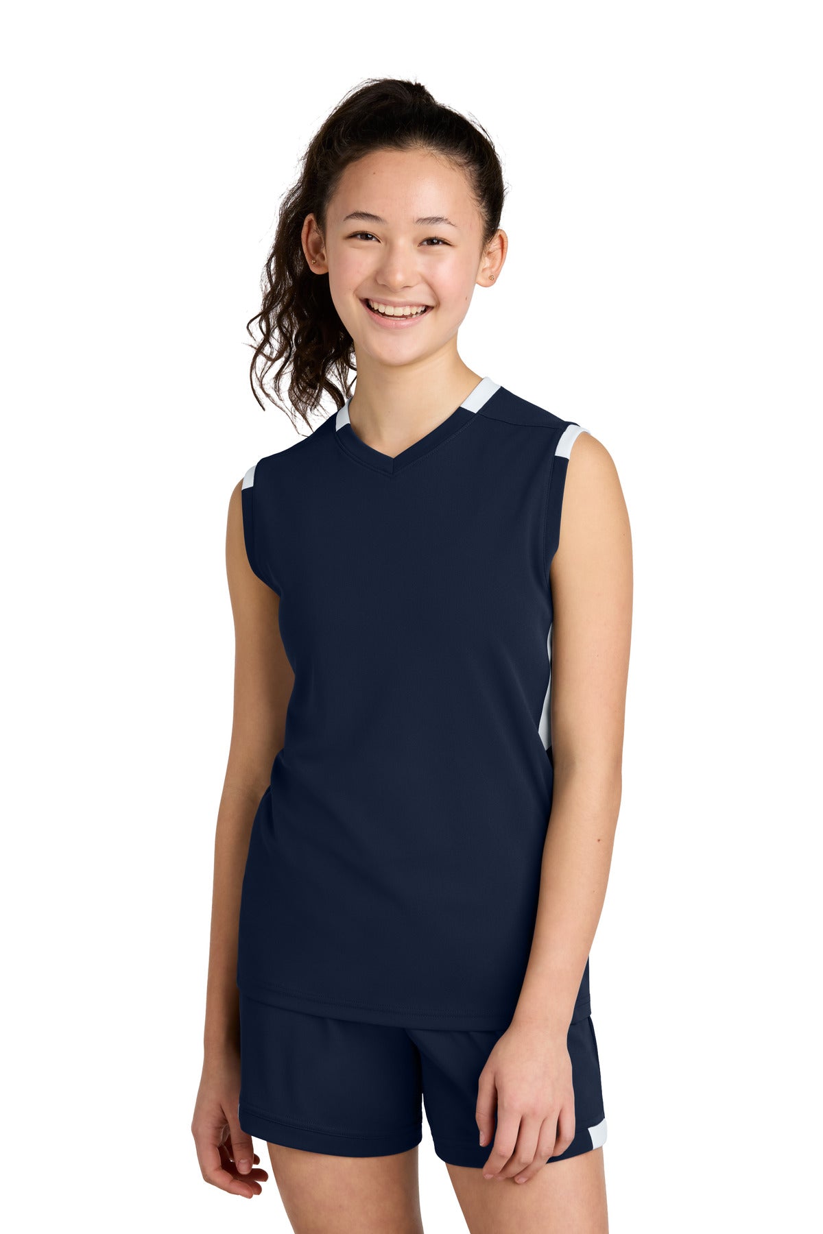 Sport-Tek Youth Club Sleeveless V-Neck