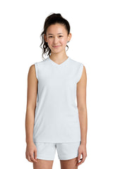 Sport-Tek Youth Club Sleeveless V-Neck