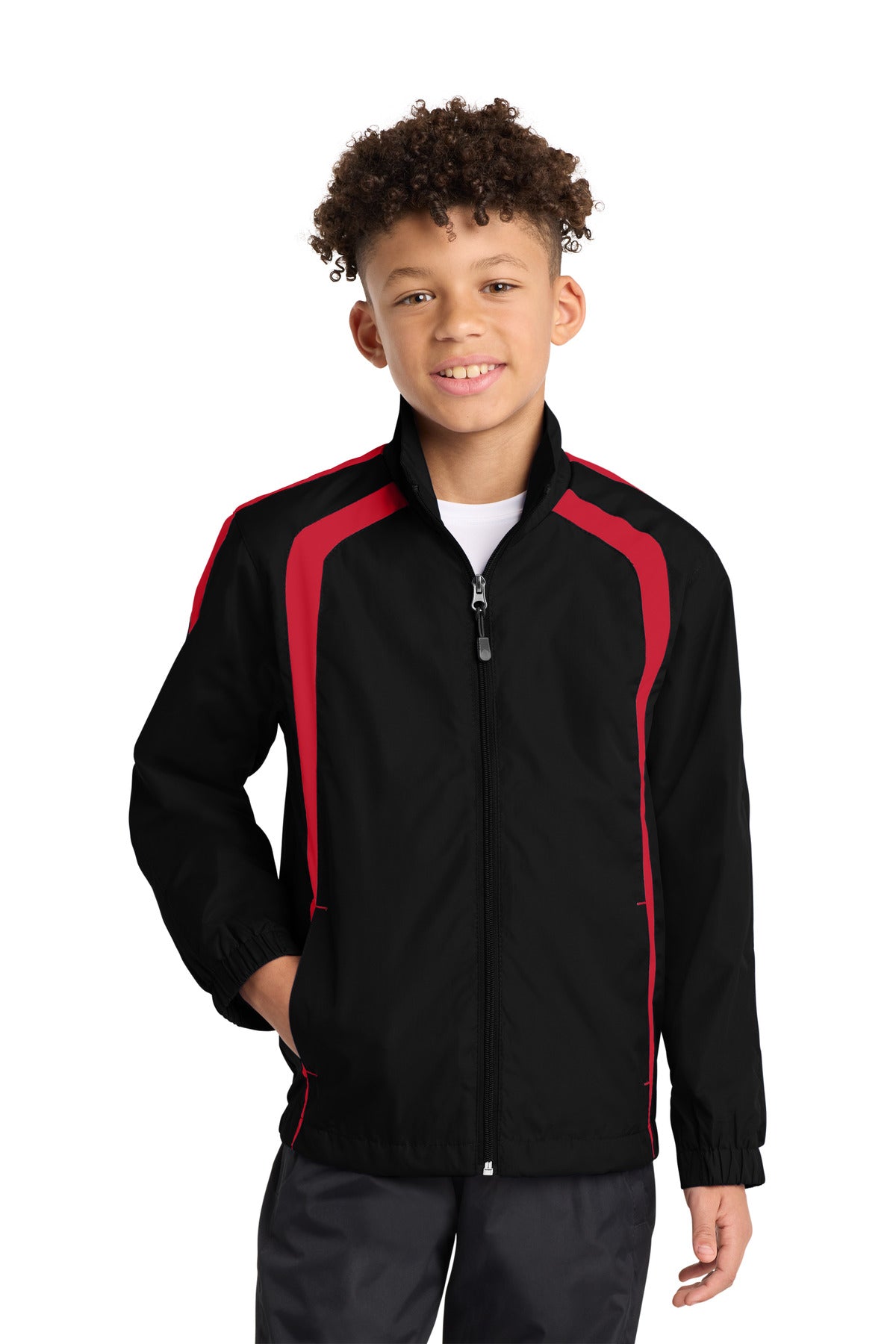 Sport-Tek Youth Colorblock Raglan Jacket
